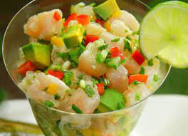 Ceviche de  pescado y aguacate