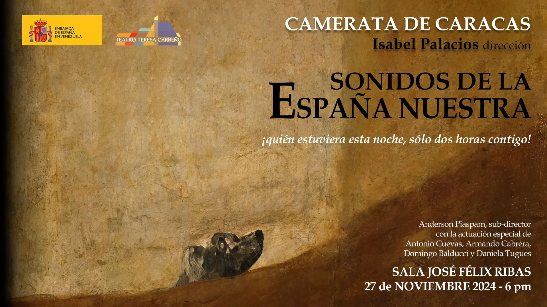 La Camerata de Caracas presenta "Sonidos de la España nuestra" en el Teatro Teresa Carreño