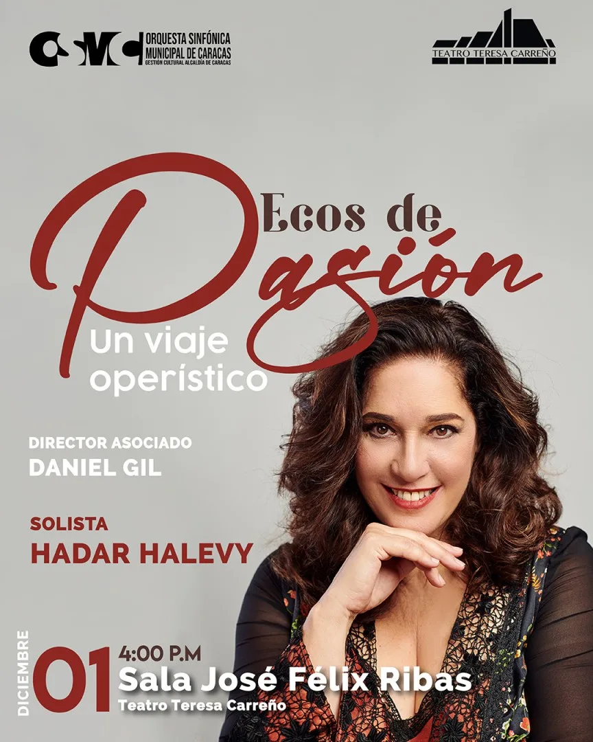 Mezzosoprano Hadar Halevy regresa a Caracas con "Ecos de pasión"