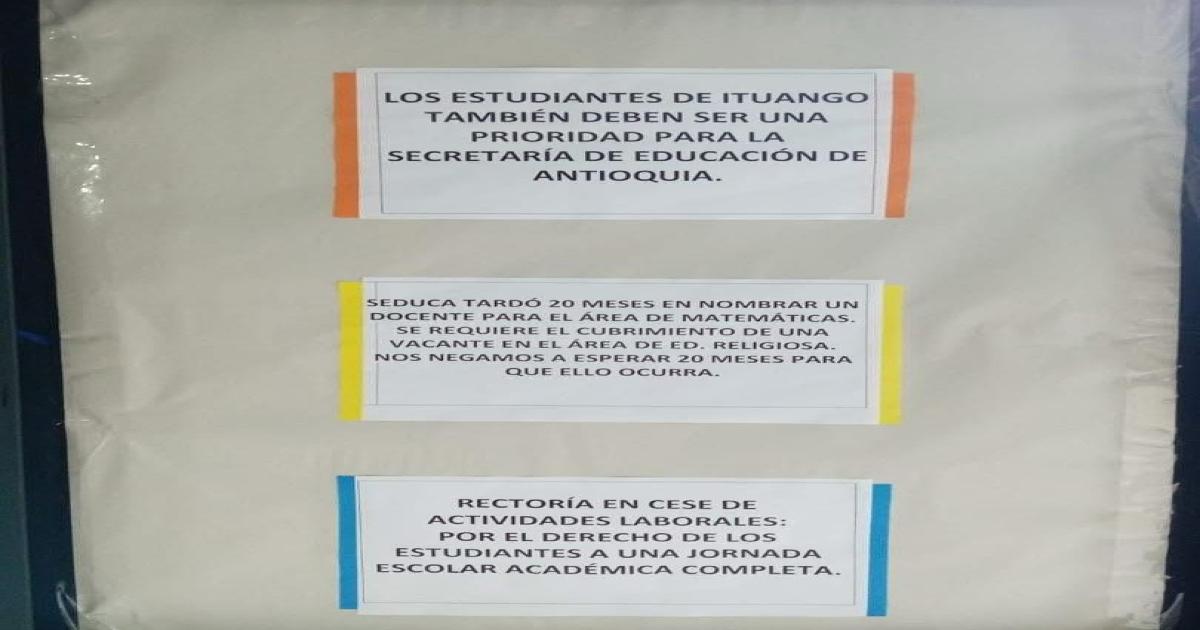 1.400 estudiantes afectados por cese de actividades