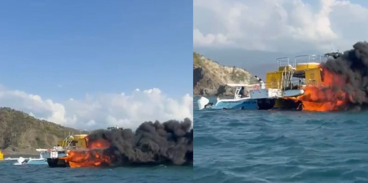 Barco turístico se incendió en Rodadero